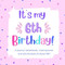 It's My 6th Birthday! A Fun Keepsake Birthday Book for a 6