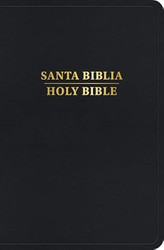 RVR 1960/KJV Biblia Bilingue tamano personal negro imitacion