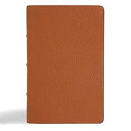 NASB Single-Column Personal Size Bible Tan Genuine Leather Black