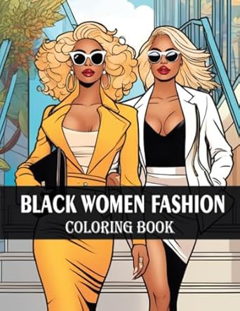 Black Women Fashion Coloring Book