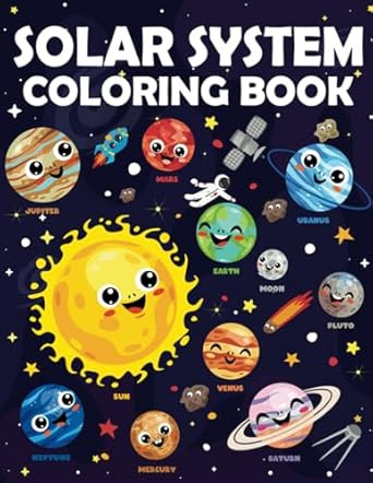Solar System Coloring Book For Kids Planets Coloring Book