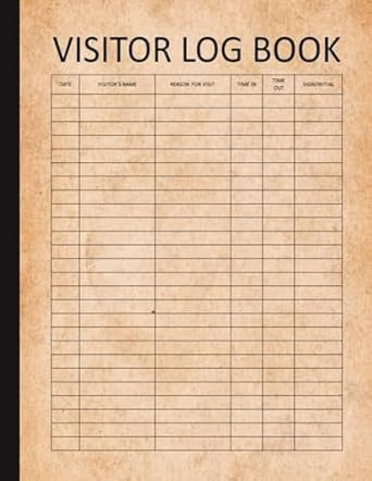 Visitor Log Book
