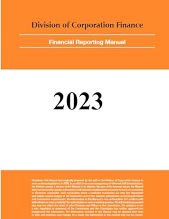 SEC Financial Reporting Manual: 2023