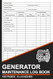 Generator Maintenance Log Book