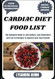 CARDIAC DIET FOOD LIST