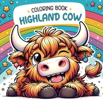 Highland Cow Coloring Book