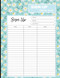 Sign Up Sheets Book
