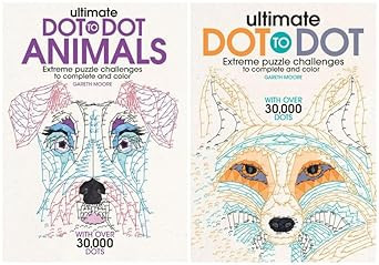 Gareth Moore Bestselling 2 Books Set - Ultimate Dot-to-Dot Animals