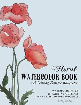 Kreative Haven Floral Watercolor Book Adult Coloring
