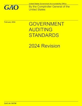 GAO Yellow Book Government Auditing Standards 2024 Revision