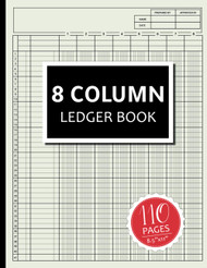 8 column ledger book