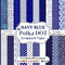 Navy Blue Polka Dot Scrapbook Paper