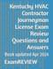 Kentucky HVAC Contractor Journeyman License Exam Review