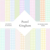 Pastel Gingham Scrapbook Paper