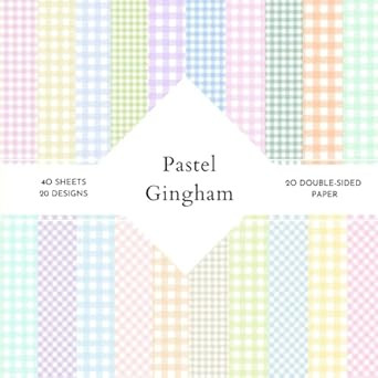 Pastel Gingham Scrapbook Paper