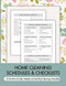 Home Cleaning Schedules & Checklists