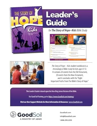 Leader's Guide for "The Story of Hope - Kids" Bible Study