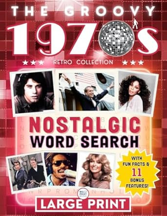 The Groovy 1970s Large Print Word Search Book for Adults