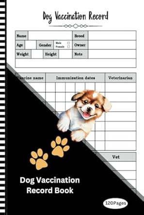 Dog Vaccination Record Book