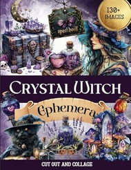Purple Crystal Witch Ephemera Book to Cut out and Collage