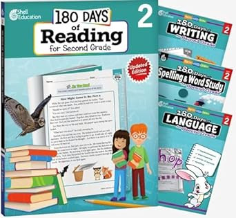 180 Days: Reading 2nd Ed Writing Spelling & Language 4-Book