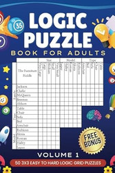 Logic Puzzle Book for Adults Volume 1