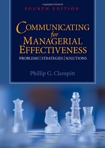 Communicating For Managerial Effectiveness