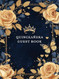 Quinceanera Signature Guest Book Navy Blue and Gold with