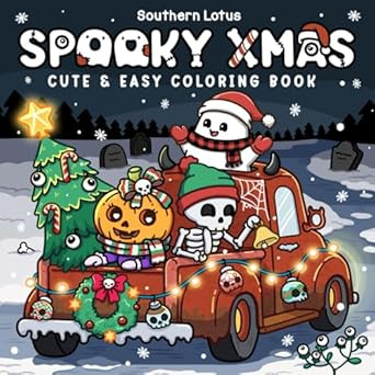 Spooky Xmas: Coloring Book for Adults and Teens Featuring Easy