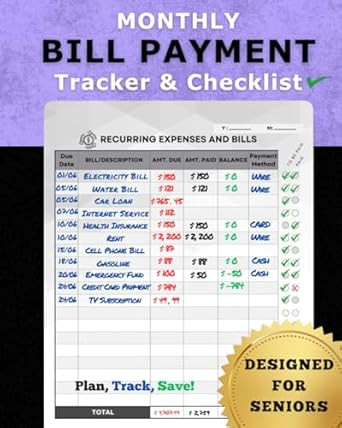 Ultra Large Format Monthly Bill & Expense Tracker