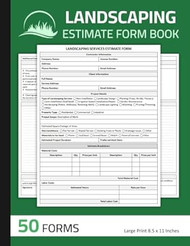 Landscaping Estimate Form Book