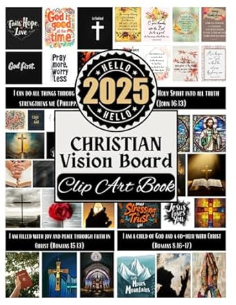 Christian Vision Board Clip Art Book