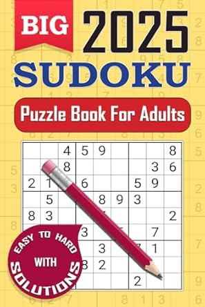 Sudoku Book for Adults - Large Print