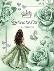 Quinceanera Signature Guest Book Green Sage Butterfly