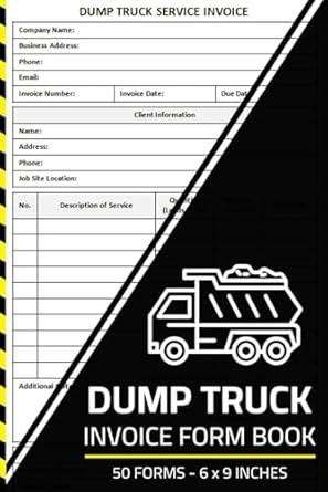 Dump Truck Invoice Form Book