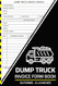 Dump Truck Invoice Form Book