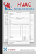HVAC Invoice Form Book