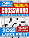 Large Print Medium Crossword Puzzle Books for Adults
