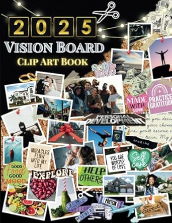 2025 Vision Board Clip Art Book