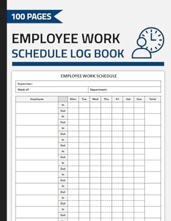 Employee Work Schedule Log Book