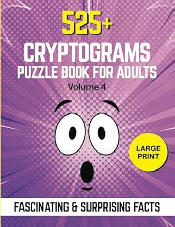 525+ Cryptograms Puzzle Book for Adults