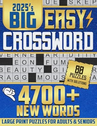 2025 Easy Crossword Puzzle Books For Adults