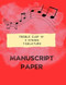 Treble Clef Manuscript Paper with 3-String Tablature