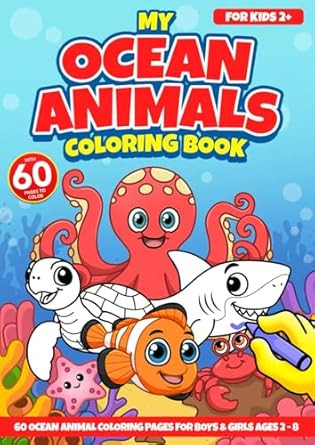 My Ocean Animals Coloring Book For Kids