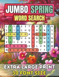 Jumbo Spring Word Search For Seniors And Adults