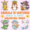 Animals In Costumes Bold and Easy Coloring Book