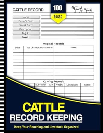 Cattle Record Keeping Book