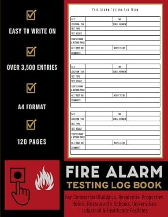 Fire Alarm Testing Log Book