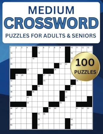 Medium Crossword Puzzles for Adults and Seniors