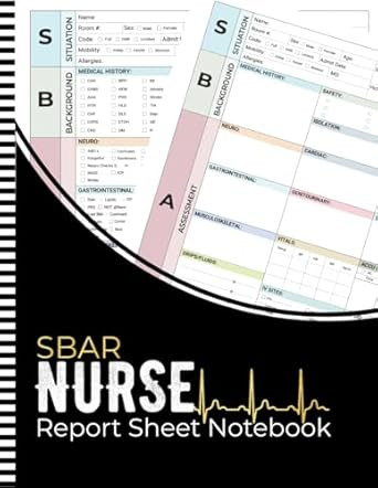 SBAR Nurse Report Sheet Notebook